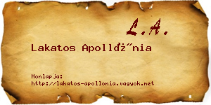 Lakatos Apollónia névjegykártya